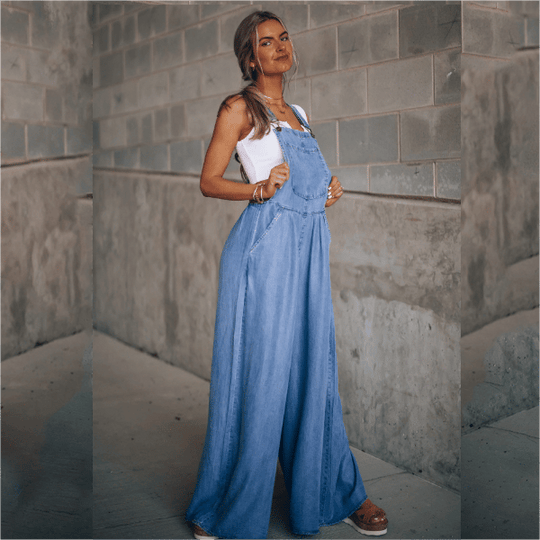 R&B - Damen Denim Jumpsuit