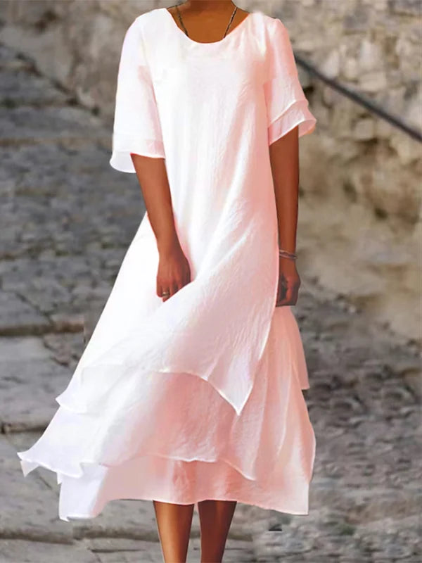 Schicke Eleganz Blockschlitzkleid
