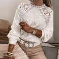 R&B | Eleganter Pullover mit Spitze Stickerei und Saumstich