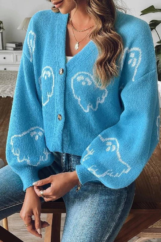 R&B | Lockere lässige Cartoon Jacquard-Jacke