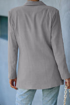 R&B | Doppelreihiger Blazer mit gepolsterten Schultern und Taschen