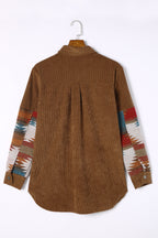 Cordjacke Mit Aztekenmuster