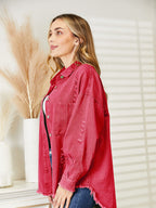 R&B | Zerrissene Rohsaum-Denimjacke