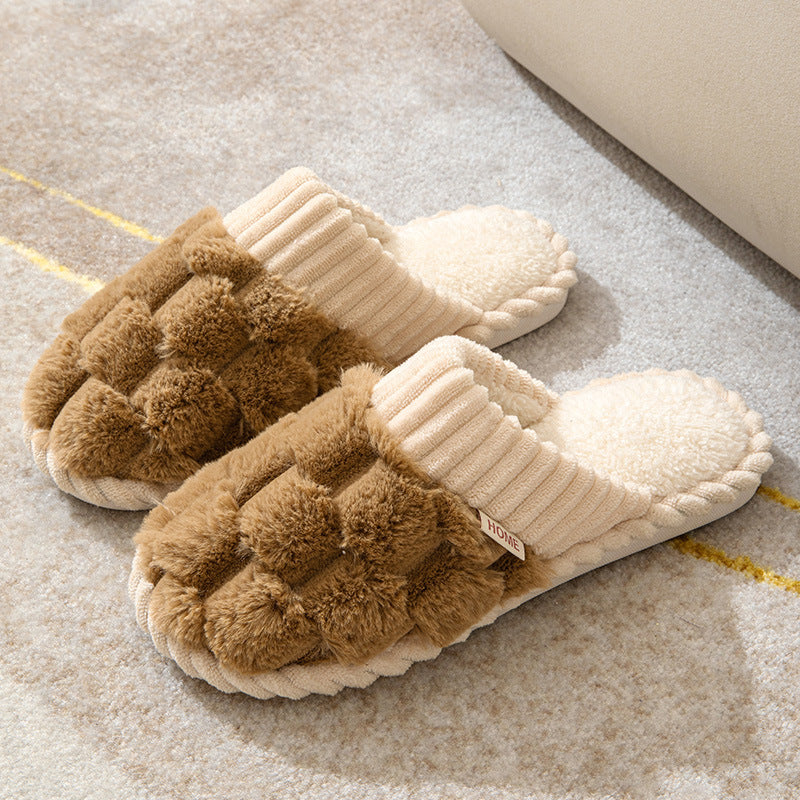 R&B | Bequeme Damen Hausschuhe mit Pelzfutter