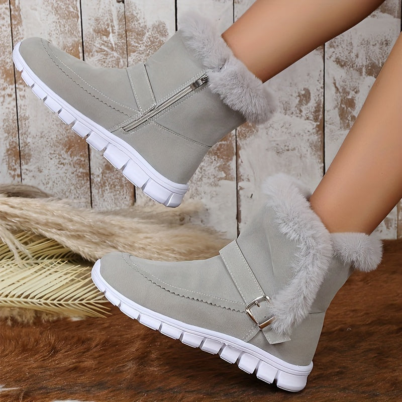 R&B | Schneestiefel mit Schnalle und Seitenreißverschluss