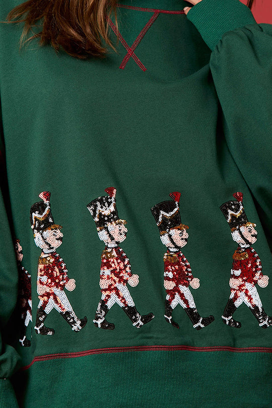 R&B | Weihnachts Soldat Pailletten Langarm Freizeit Sweatshirt