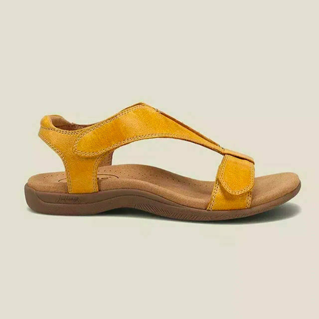 EB Einfarbige Sandalen Mit Klettverschluss