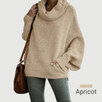 R&B | Gemütlicher Batwing-Pullover mit Wasserfallausschnitt und Taschen