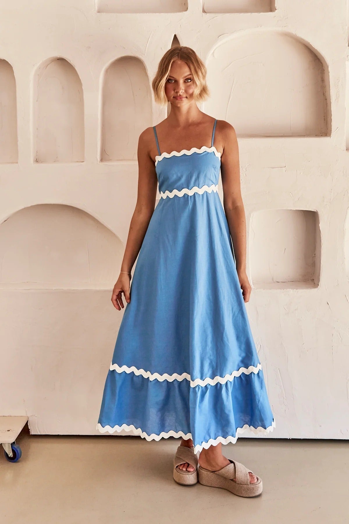 R&B | Einfarbiges Spitzen-Hosenträger-Röhrentop-Kleid