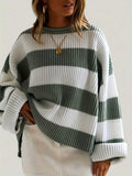 R&B | Strickpullover mit Streifen Lockerer Sitz Lässig und Komfortabel