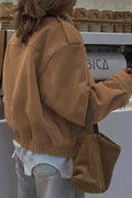 R&B | Lässige, Locker-Sitzende Jacke mit Reißverschluss und Langen Ärmeln