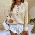 R&B | Strickpullover mit stilvollem Knopfkragen