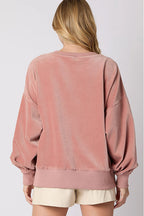 R&B | Weihnachts-Pumpkin-Kuchen Pailletten Rundhals Lockeres Sweatshirt
