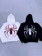 R&B | Hoodie mit Reißverschluss Und Spinnenprint