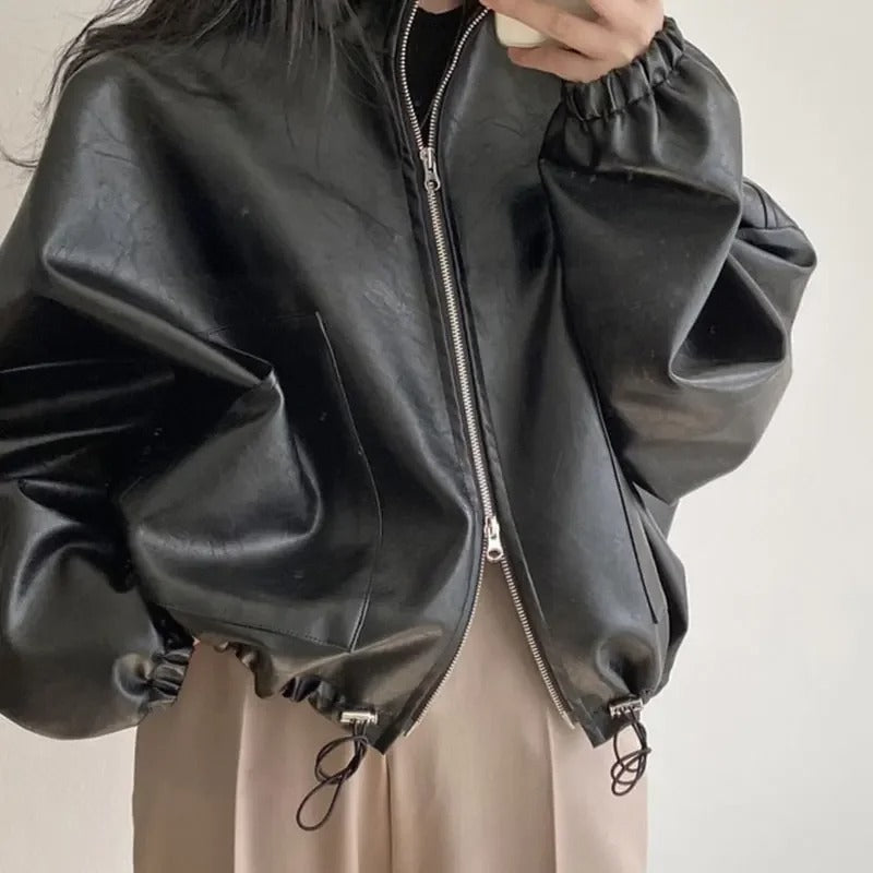 R&B | Personalisierte Hip-Hop Pu-Lederjacke