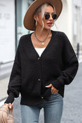 R&B | Knopfleiste Cardigan mit fallen Schultern