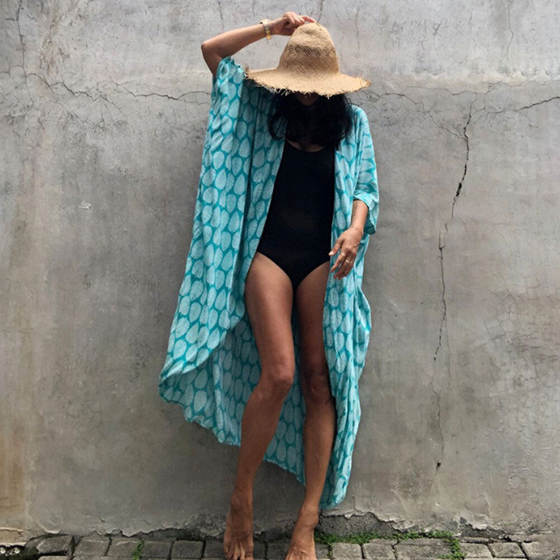 R&B | Glamouröse Sonnenschutz Resort Strandkleid Cover Up
