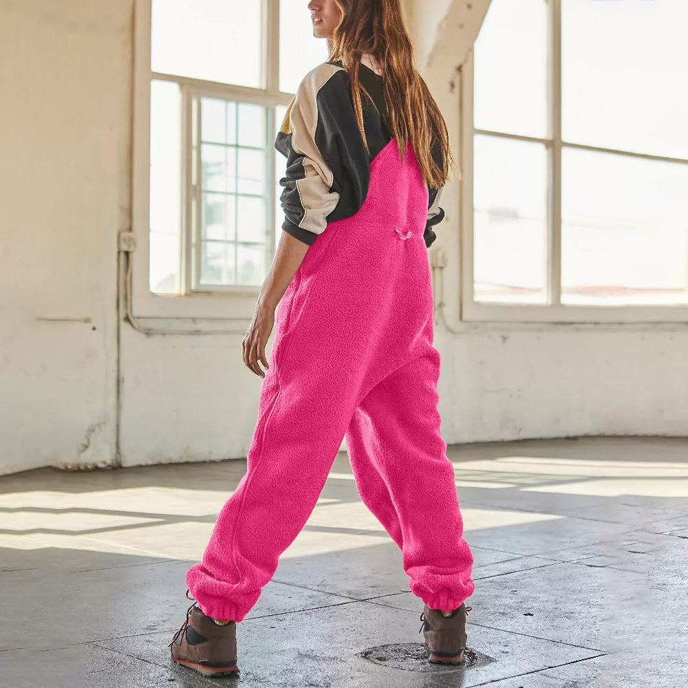 R&B | Damen Fleece Overall Mit Verstellbaren Trägern Stylisch Und Bequem
