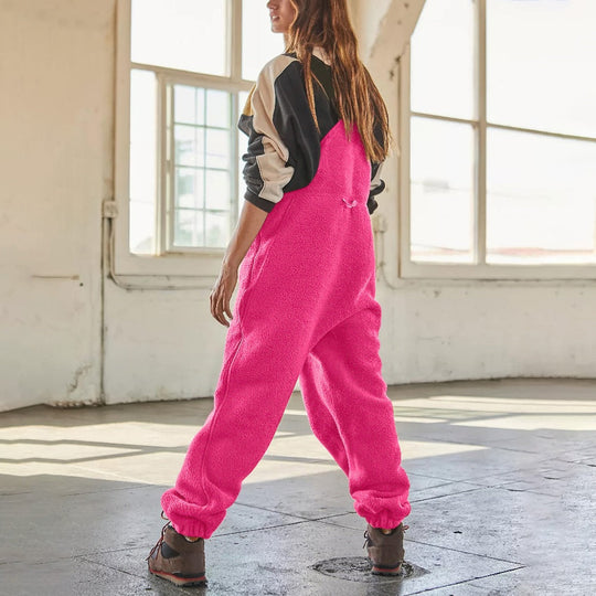 R&B | Damen Fleece Overall Mit Verstellbaren Trägern Stylisch Und Bequem