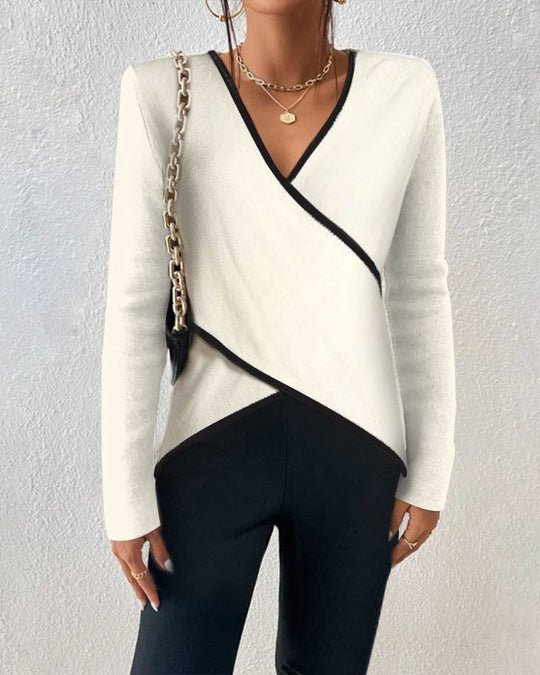 R&B | Eleganter V-Ausschnitt Pullover