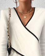R&B | Eleganter V-Ausschnitt Pullover