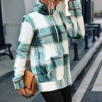 R&B | Karierter Fleecejacke Polyester Warm, Komfortabel
