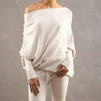 R&B | Asymmetrisch drapierter Pullover