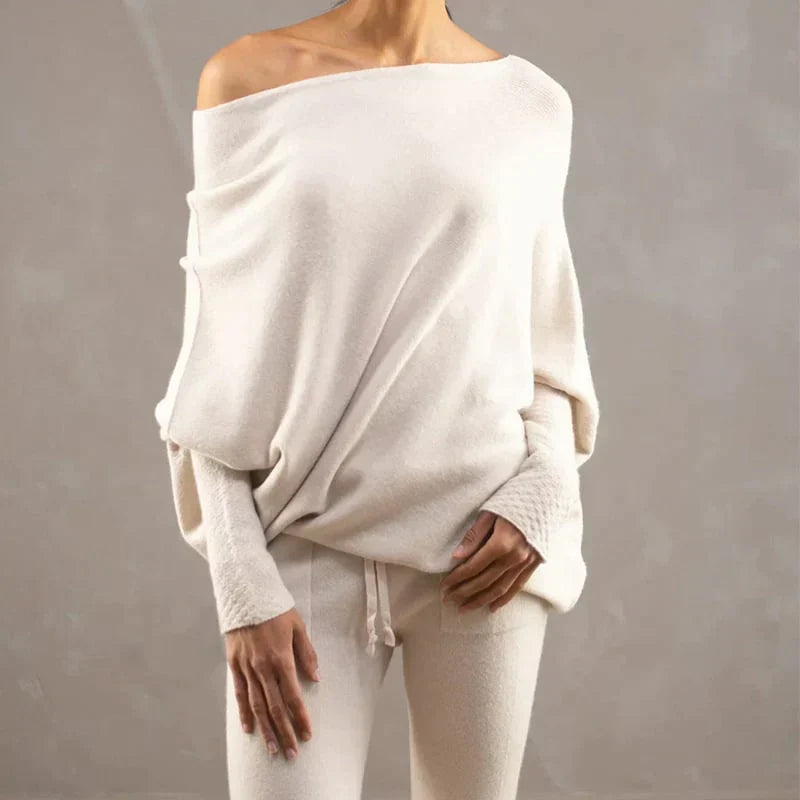 R&B | Asymmetrisch drapierter Pullover