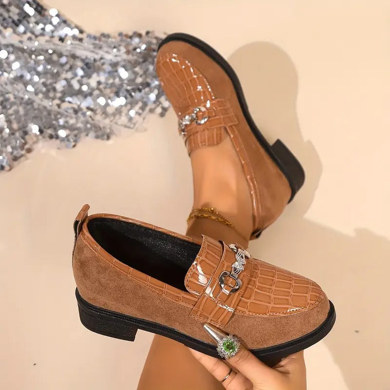 Damen-Loafer mit Metallkette R&B R&B
