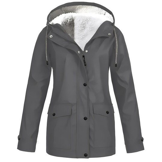 R&B | Outdoor-Haubenmantel mit Fleece-Futter für Damen