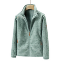 R&B | Damen Outdoor Fleecejacke Winddicht mit Pflanzenmuster
