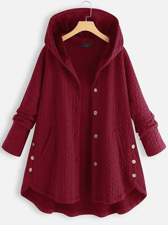 R&B | Damen - Wintermantel – Eleganter Gefütterter Mantel mit Kapuze