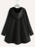 R&B | Damen - Wintermantel – Eleganter Gefütterter Mantel mit Kapuze