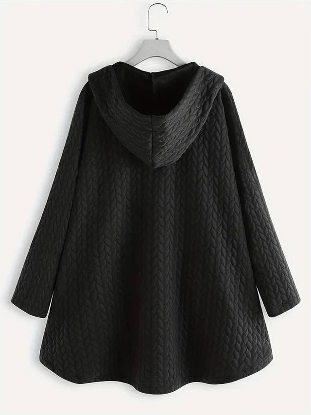 R&B | Damen - Wintermantel – Eleganter Gefütterter Mantel mit Kapuze
