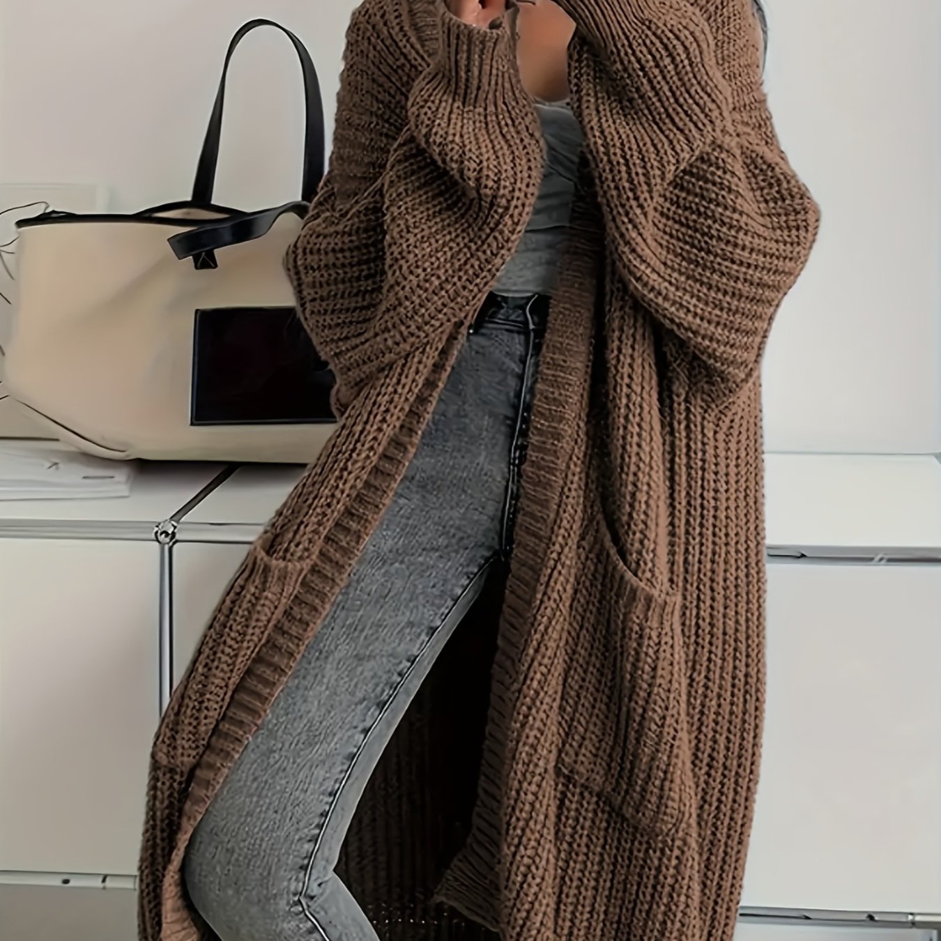 R&B | Strickjacke mit Gürtel für Damen