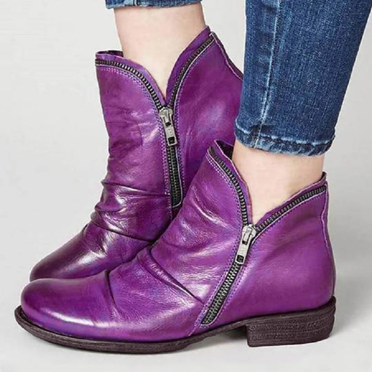 Damenstiefel mit doppeltem Reißverschluss R&B R&B