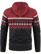 R&B | Gemusterter Hoodie Baumwolle und Polyester Warm und Stilvoll
