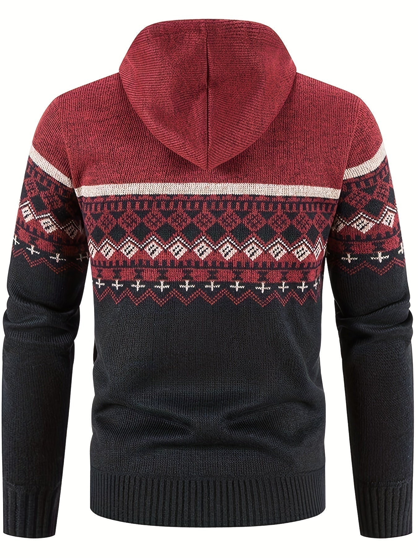 R&B | Gemusterter Hoodie Baumwolle und Polyester Warm und Stilvoll