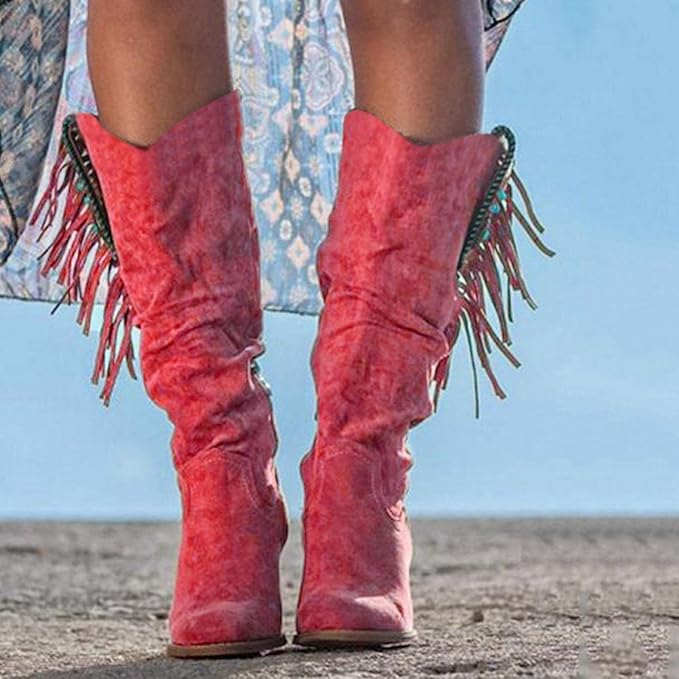R&B | Western Cowboy Stiefel mit Fransen