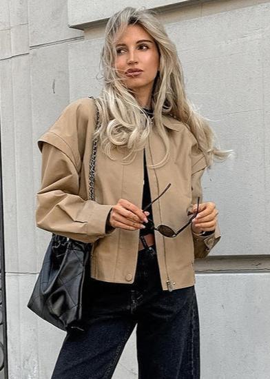 R&B | Französische Revers Bomberjacke – Müheloser Stil für jeden Tag