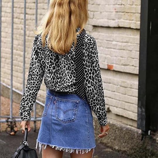 R&B | Trendige Bluse Im Leo-Muster