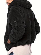 R&B Teddyjacke mit Reißverschluss für Männer