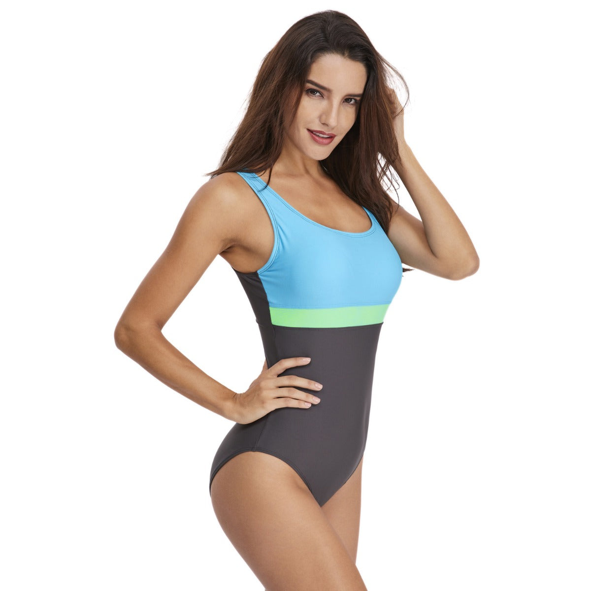 R&B | Sexy dreieckiger Sport farblich passender einteiliger Badeanzug