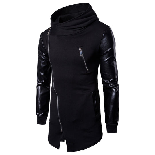 Herren Modische Kapuzenjacke mit strukturierten Ärmeln und elegantem Reißverschluss R&B