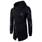 Herren Modische Kapuzenjacke mit strukturierten Ärmeln und elegantem Reißverschluss