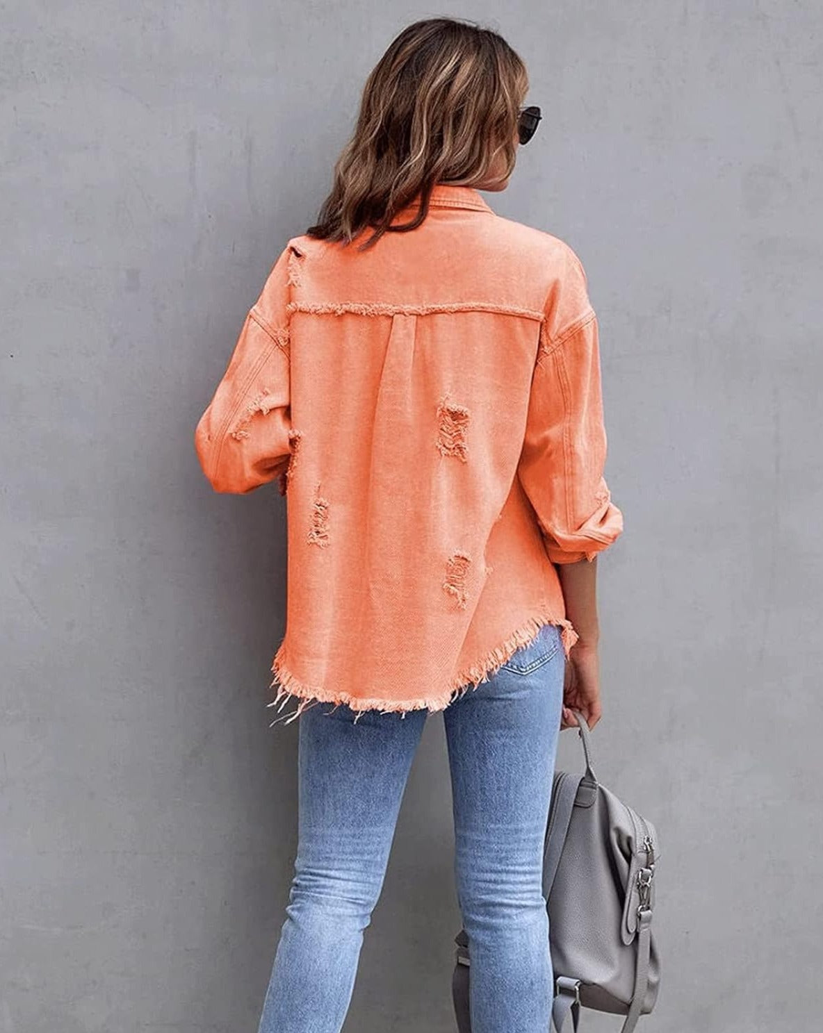 R&B | Ripped Übergrösse Denimjacke