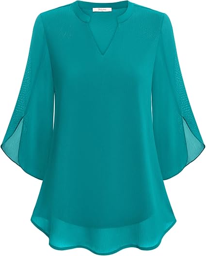 R&B | Doppelter Schichten Chiffon-Bluse