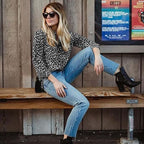 R&B | Trendige Bluse Im Leo-Muster