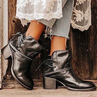 Neue Stiefel Damen Leder Schuhe R&B