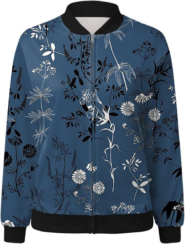 R&B | Bomberjacke mit Blumenmuster für Damen